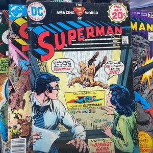 Lot of 17 Superman comic books.